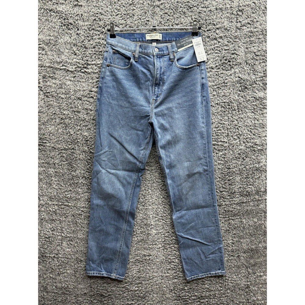 Abercrombie & Fitch Curve Love The Ankle Straight Ultra High Rise Jeans Size 26